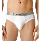 Pánské Slipy Calvin Klein Metallic Chrome Cotton - bílá